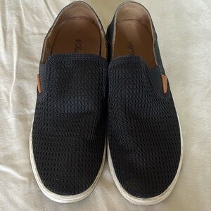 Olukai Pehuea Black Slip on Shoe. Sz 6